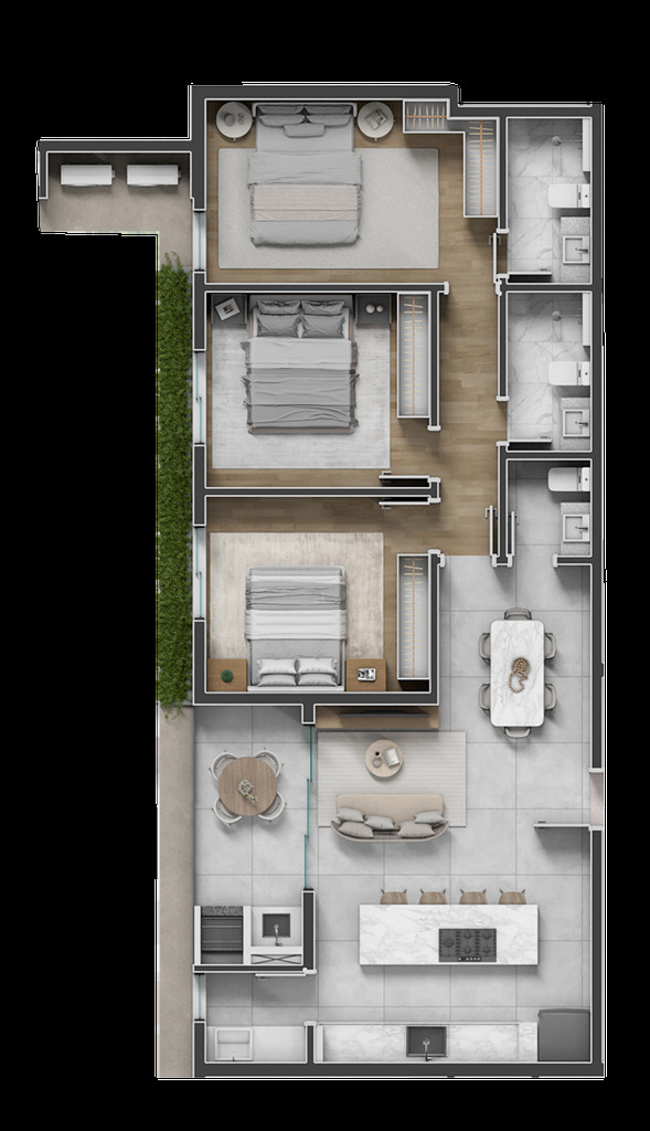 Apartamento, 3 quartos, 110 m² - Foto 53