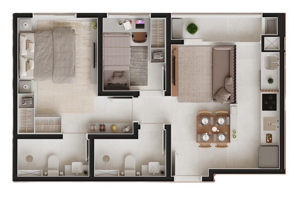 Apartamento, 3 quartos, 56 m² - Foto 18