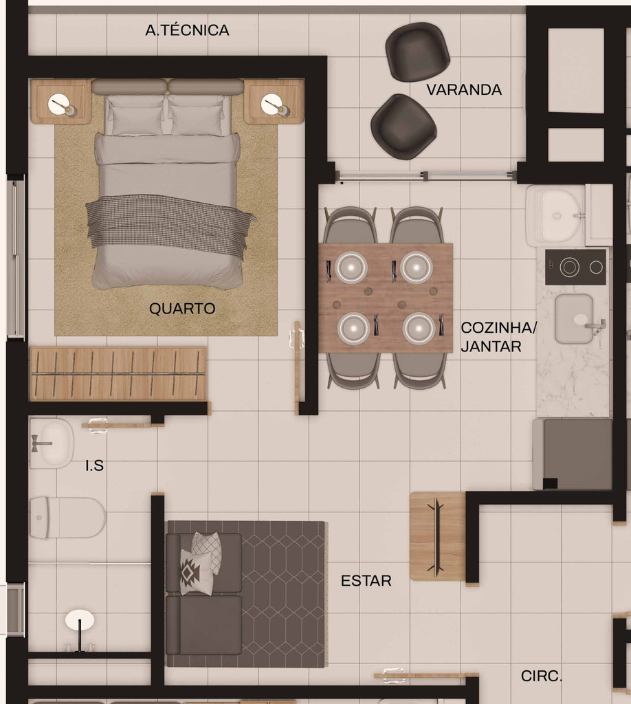 Apartamento, 1 quarto, 24 m² - Foto 26