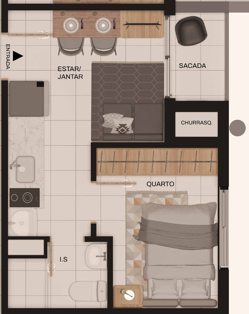 Apartamento, 1 quarto, 24 m² - Foto 21