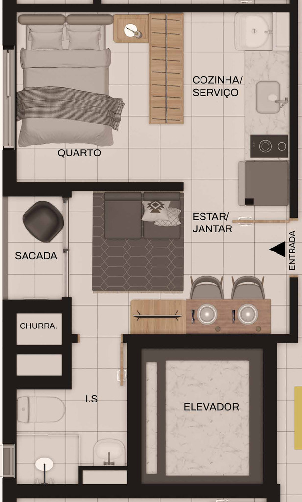 Apartamento, 1 quarto, 24 m² - Foto 25