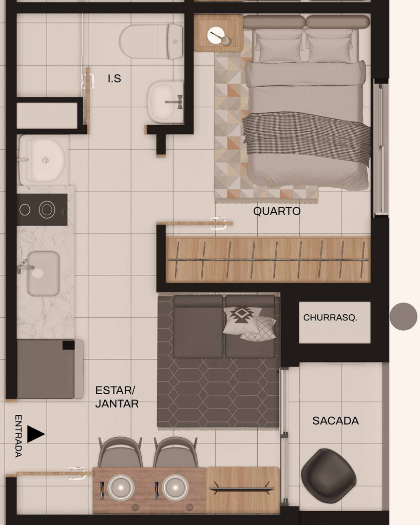 Apartamento, 1 quarto, 24 m² - Foto 22