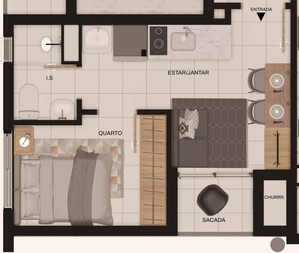 Apartamento, 1 quarto, 24 m² - Foto 20