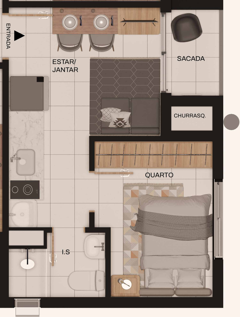 Apartamento, 1 quarto, 24 m² - Foto 24