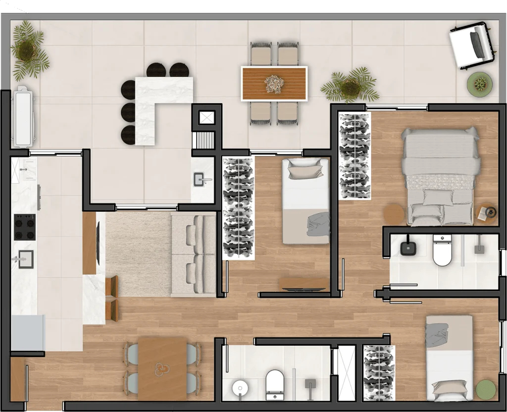 Apartamento, 3 quartos, 70 m² - Foto 43