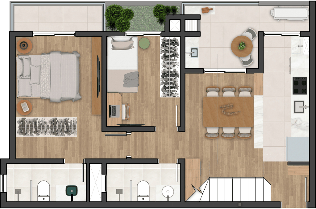 Apartamento, 3 quartos, 70 m² - Foto 46