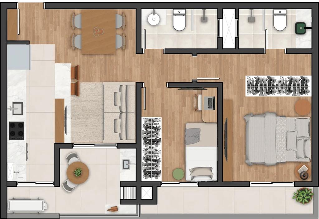 Apartamento, 3 quartos, 70 m² - Foto 39
