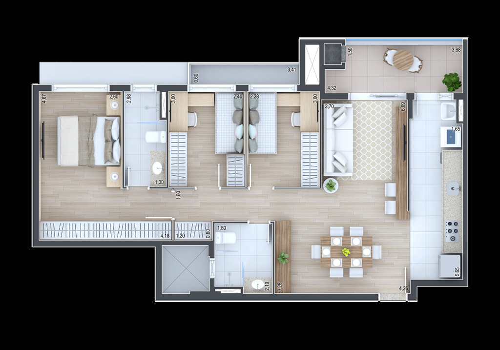 Apartamento, 3 quartos, 148 m² - Foto 28