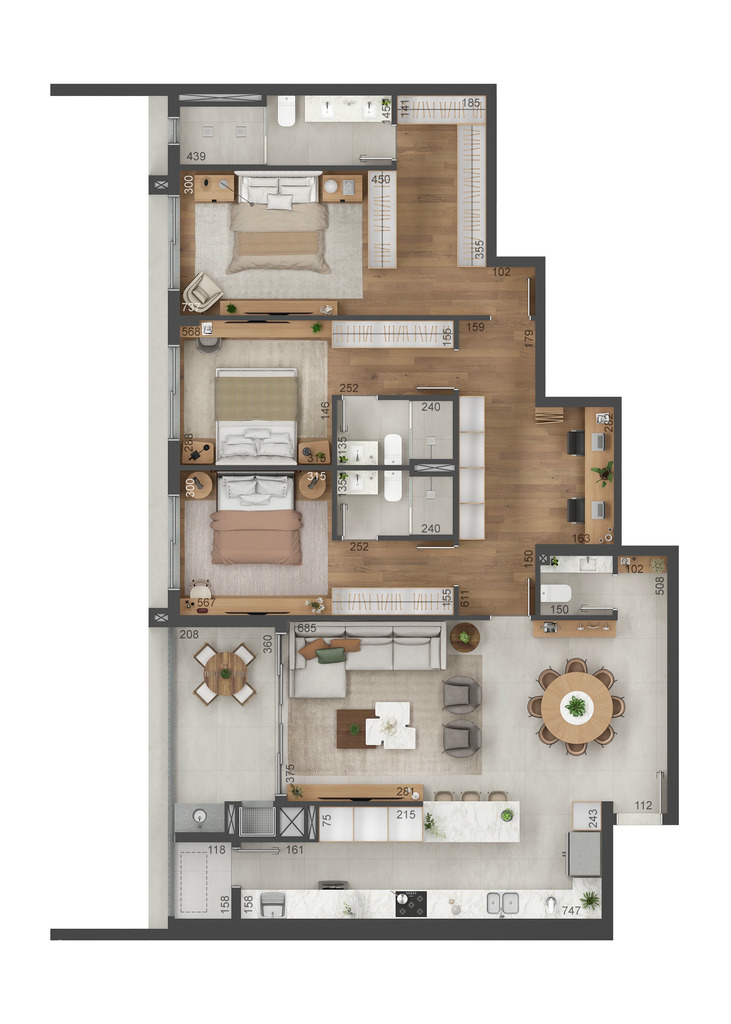 Apartamento, 3 quartos, 156 m² - Foto 46