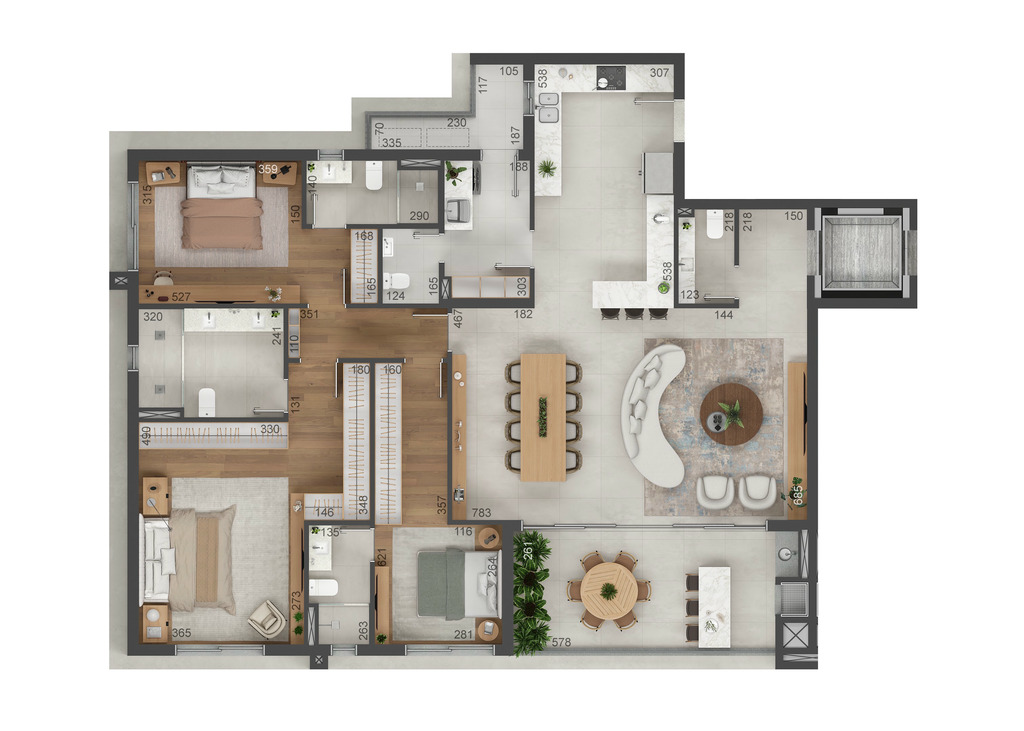 Apartamento, 3 quartos, 156 m² - Foto 47