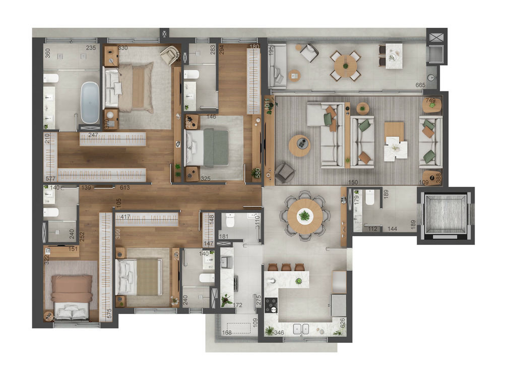 Apartamento, 3 quartos, 156 m² - Foto 49