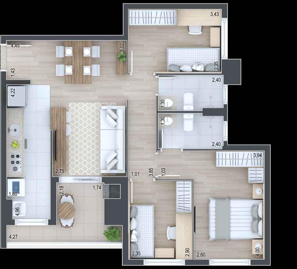 Apartamento, 2 quartos, 67 m² - Foto 33