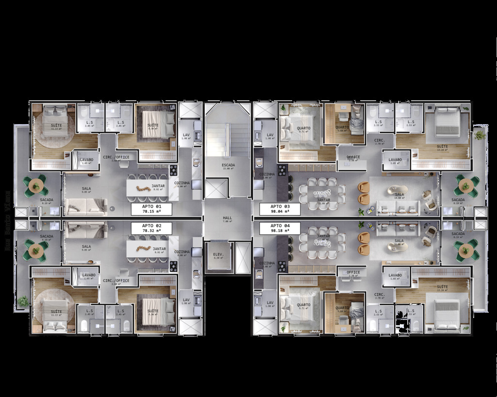 Apartamento, 3 quartos, 98 m² - Foto 21