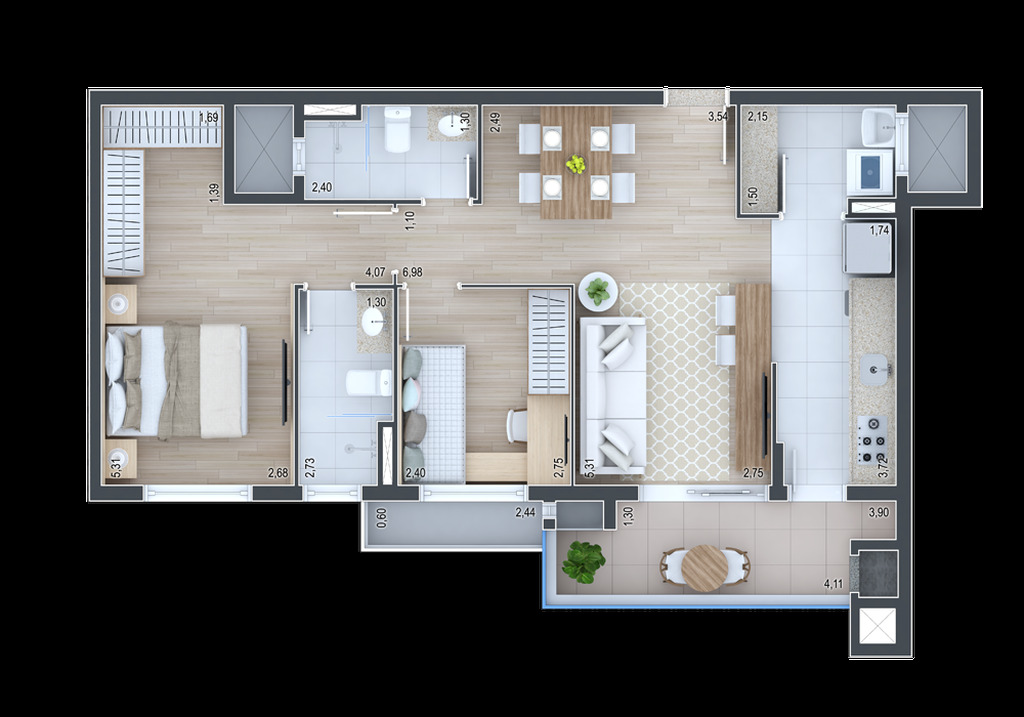 Apartamento, 2 quartos, 72 m² - Foto 19