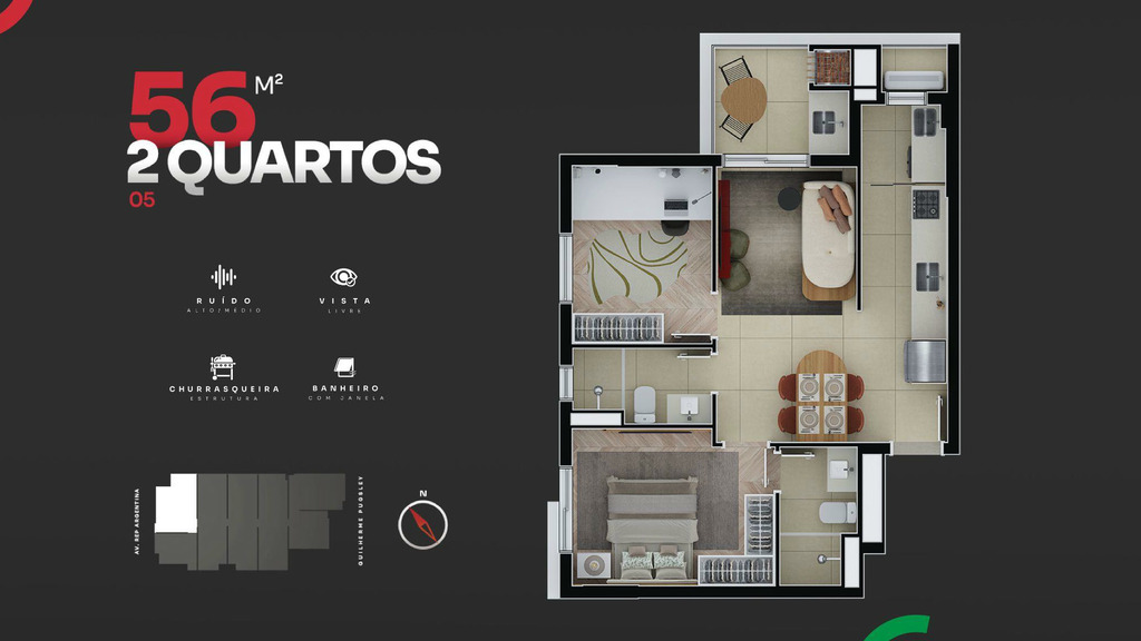 Apartamento, 2 quartos, 53 m² - Foto 20
