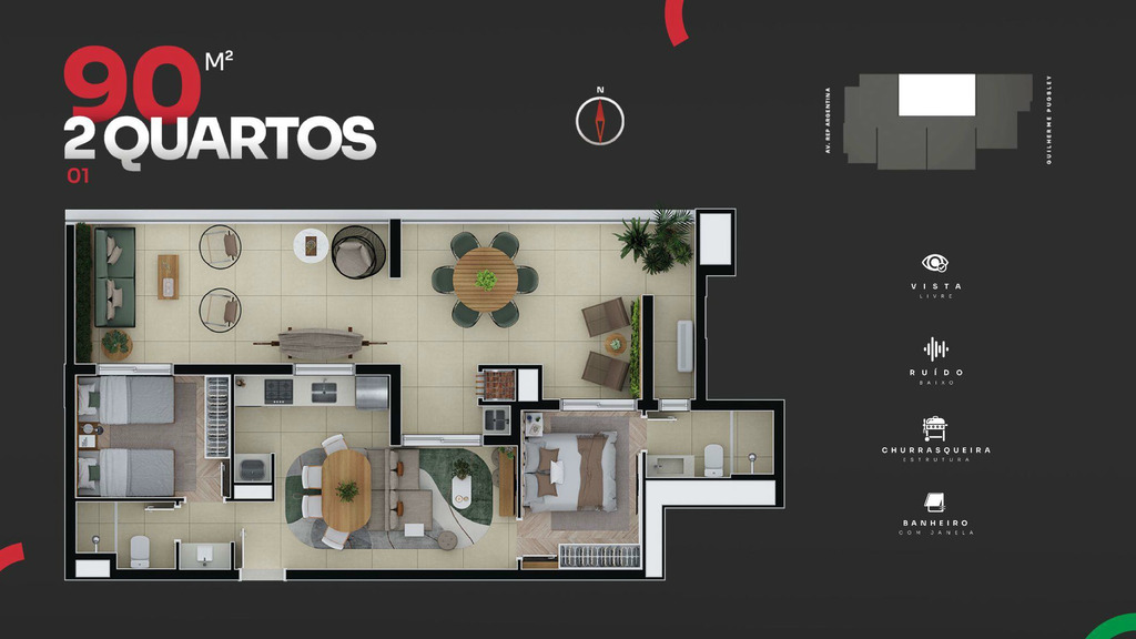 Apartamento, 2 quartos, 53 m² - Foto 26