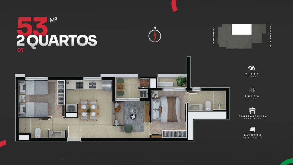 Apartamento, 2 quartos, 53 m² - Foto 31