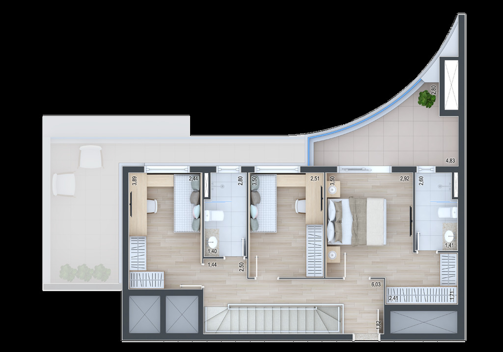 Apartamento, 3 quartos, 191 m² - Foto 54