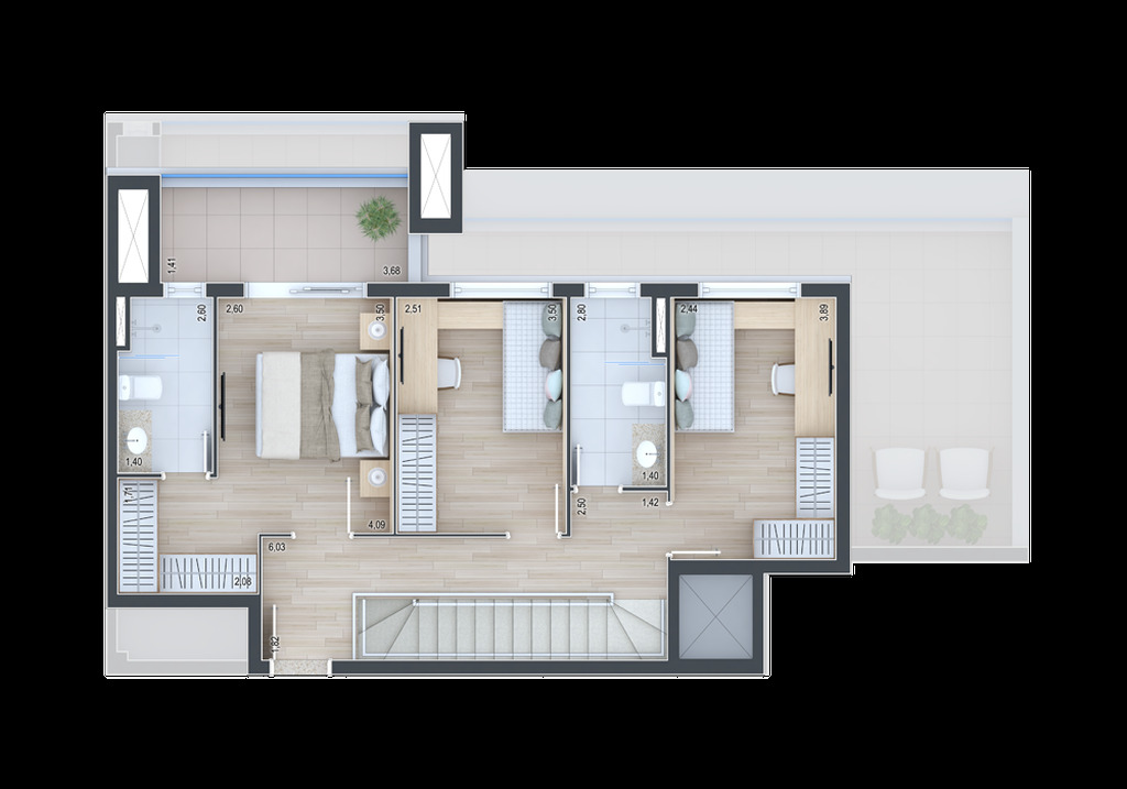 Apartamento, 3 quartos, 191 m² - Foto 47