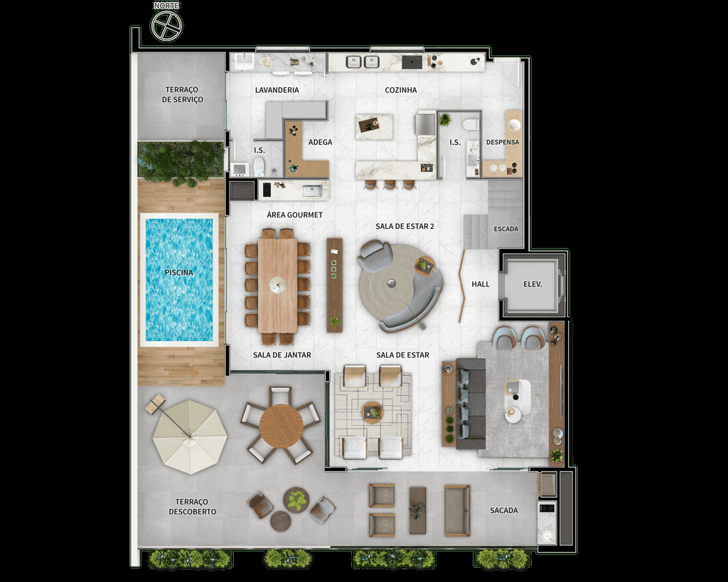 Cobertura, 4 quartos, 421 m² - Foto 19