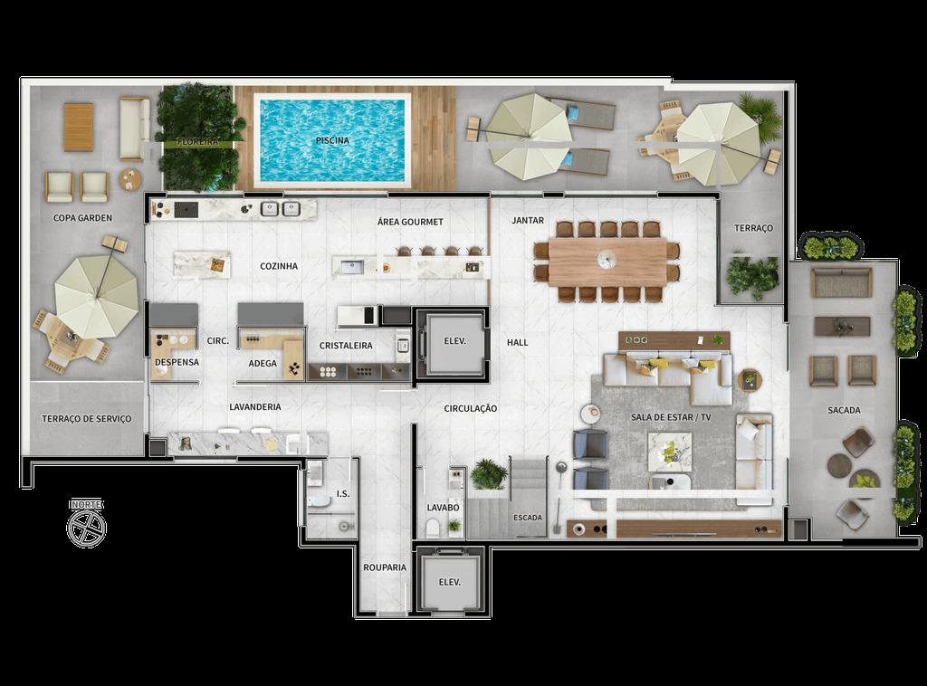Cobertura, 4 quartos, 421 m² - Foto 21