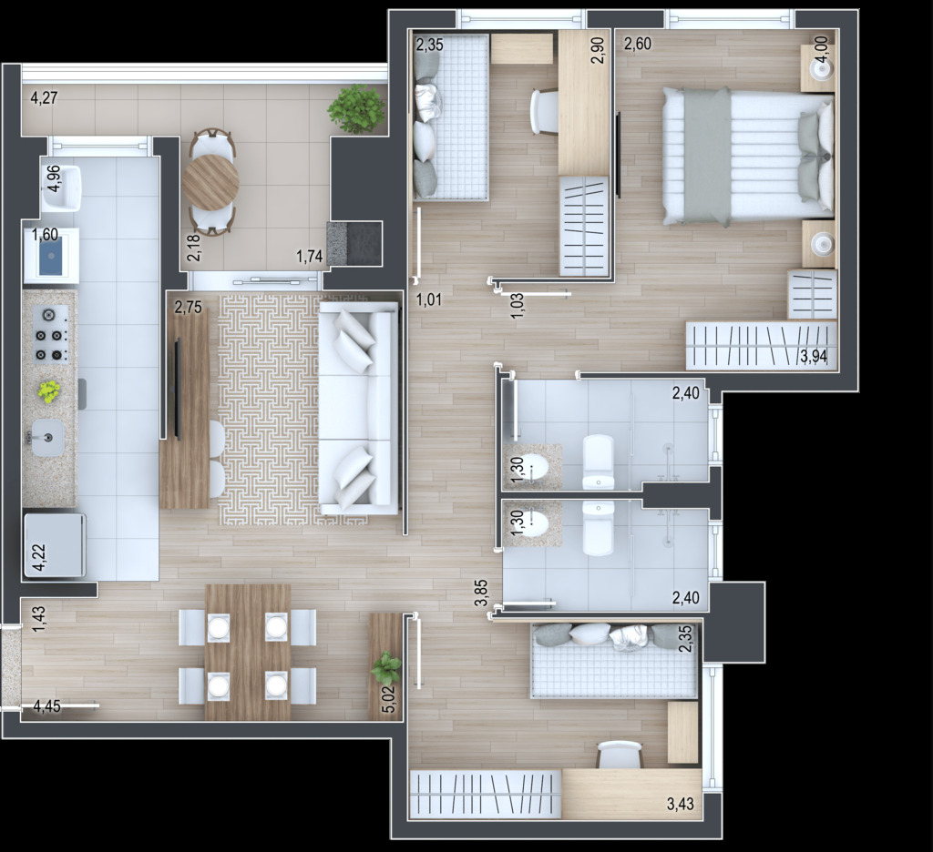 Apartamento, 3 quartos, 79 m² - Foto 34