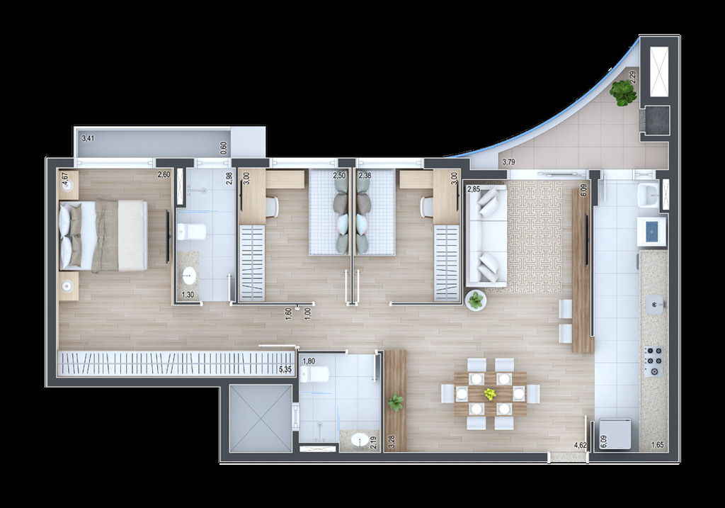 Apartamento, 3 quartos, 89 m² - Foto 33