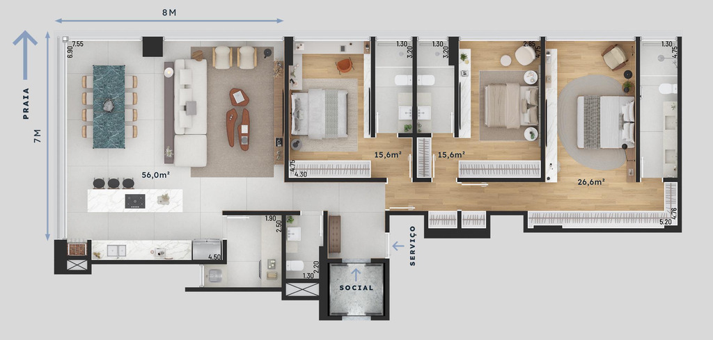 Apartamento, 3 quartos, 140 m² - Foto 35