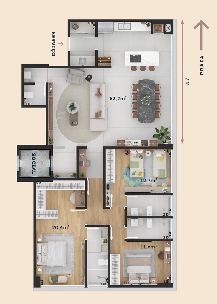Apartamento, 3 quartos, 140 m² - Foto 28