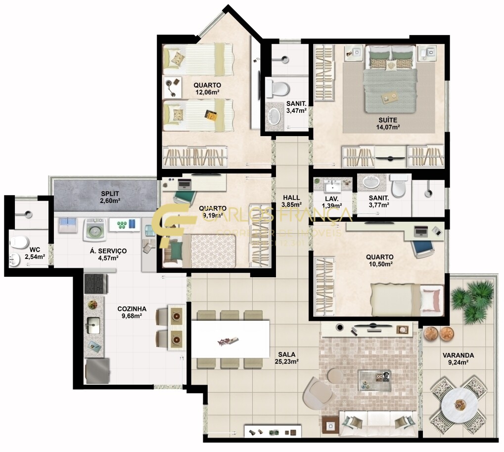 Apartamento, 3 quartos, 87 m² - Foto 18