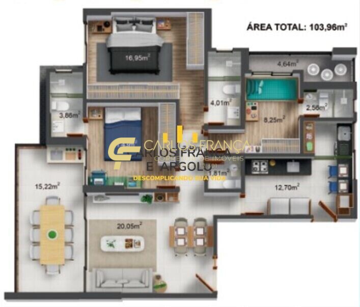 Apartamento à venda com 3 quartos, 103m² - Foto 23