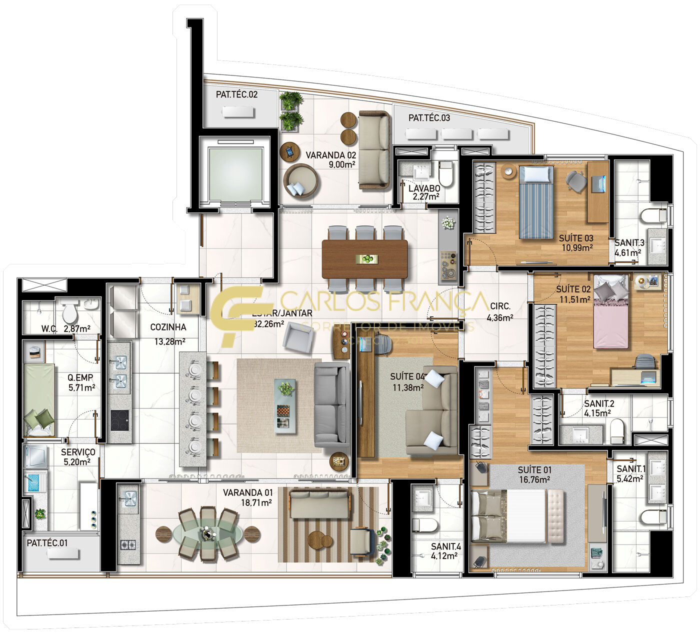 Apartamento, 3 quartos, 171 m² - Foto 21