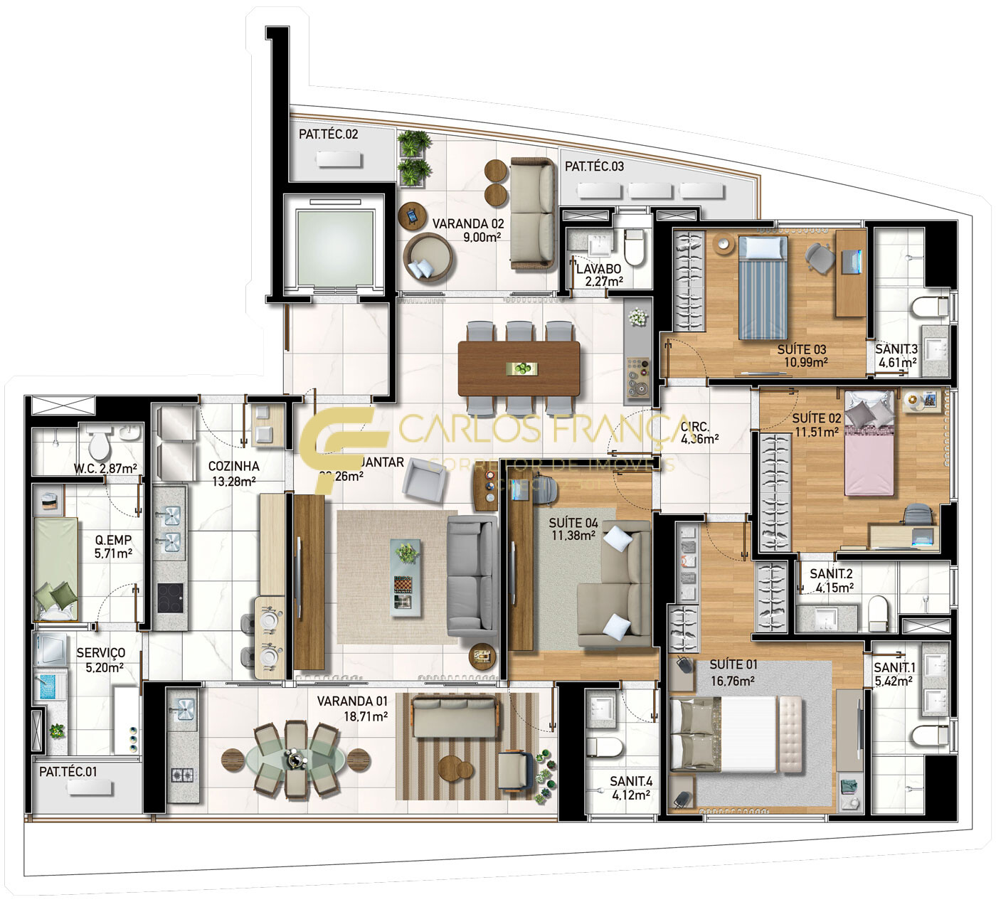 Apartamento, 3 quartos, 171 m² - Foto 20