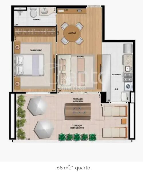 Apartamento para alugar com 1 quarto, 50m² - Foto 42