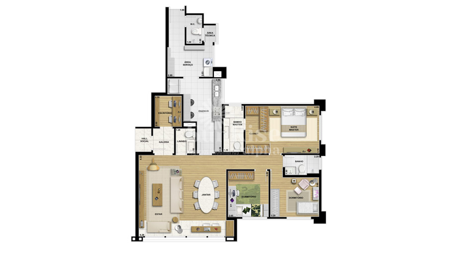 Apartamento para alugar com 3 quartos, 121m² - Foto 83