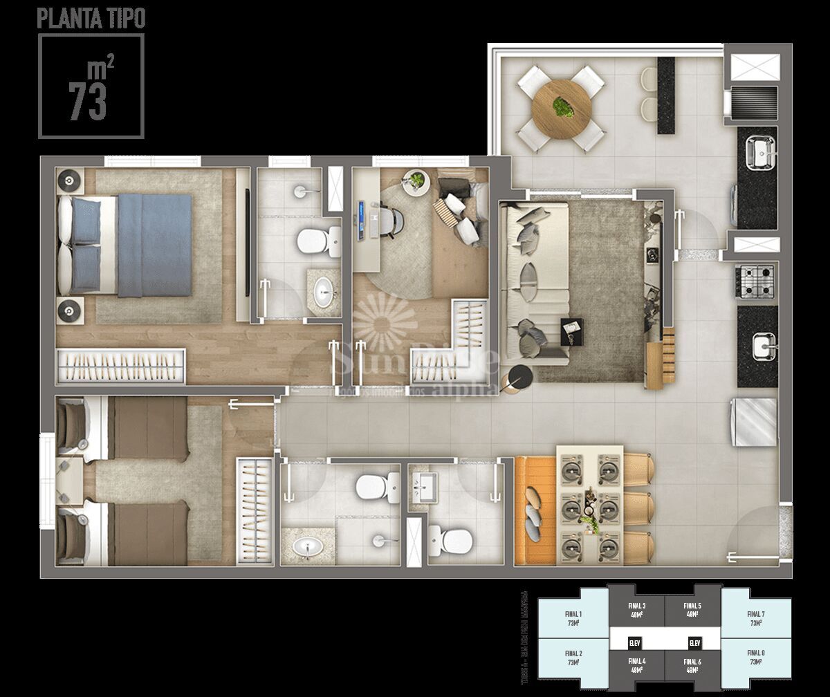 Apartamento, 2 quartos, 58 m² - Foto 49