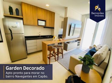 Garden decorado pronto para morar no bairro Navegantes