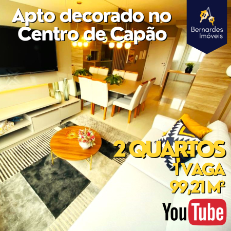 Apto decorado no Centro de Capão