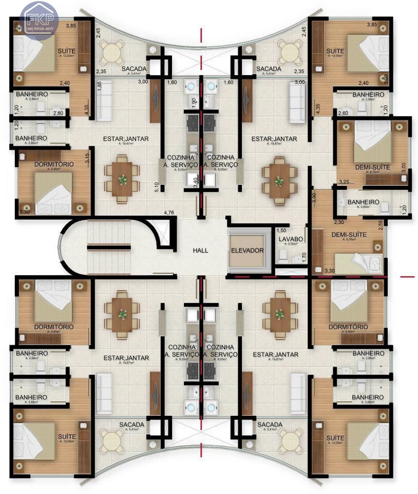 Apartamento, 3 quartos, 93 m² - Foto 21