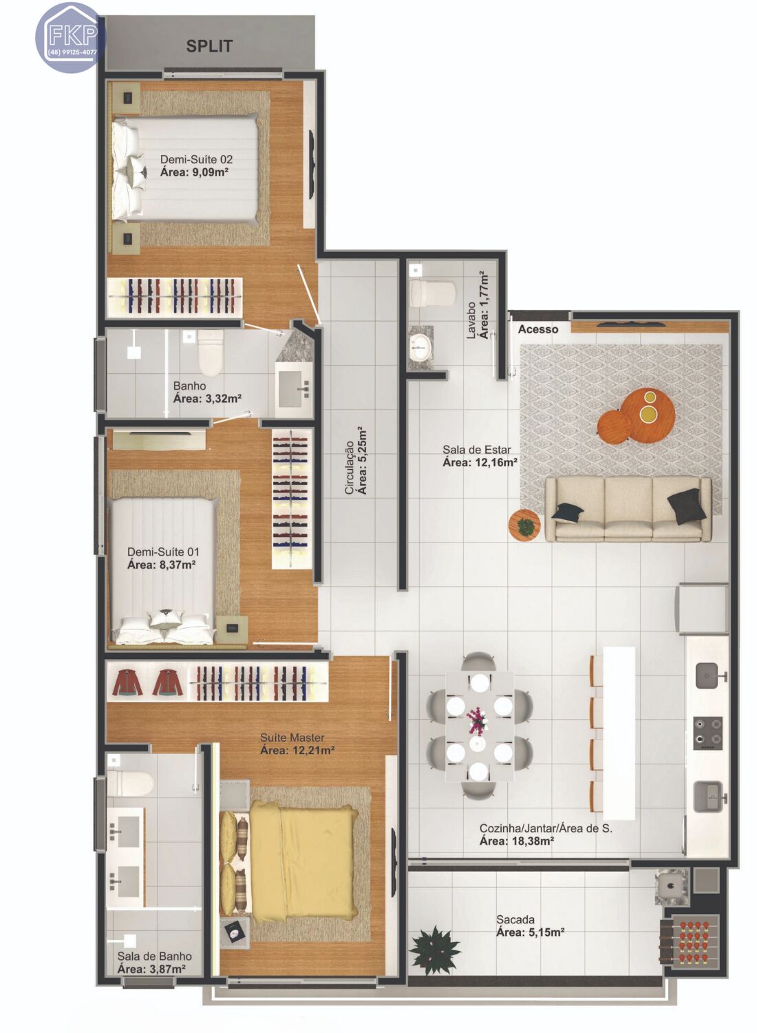 Apartamento à venda com 3 quartos, 89m² - Foto 12