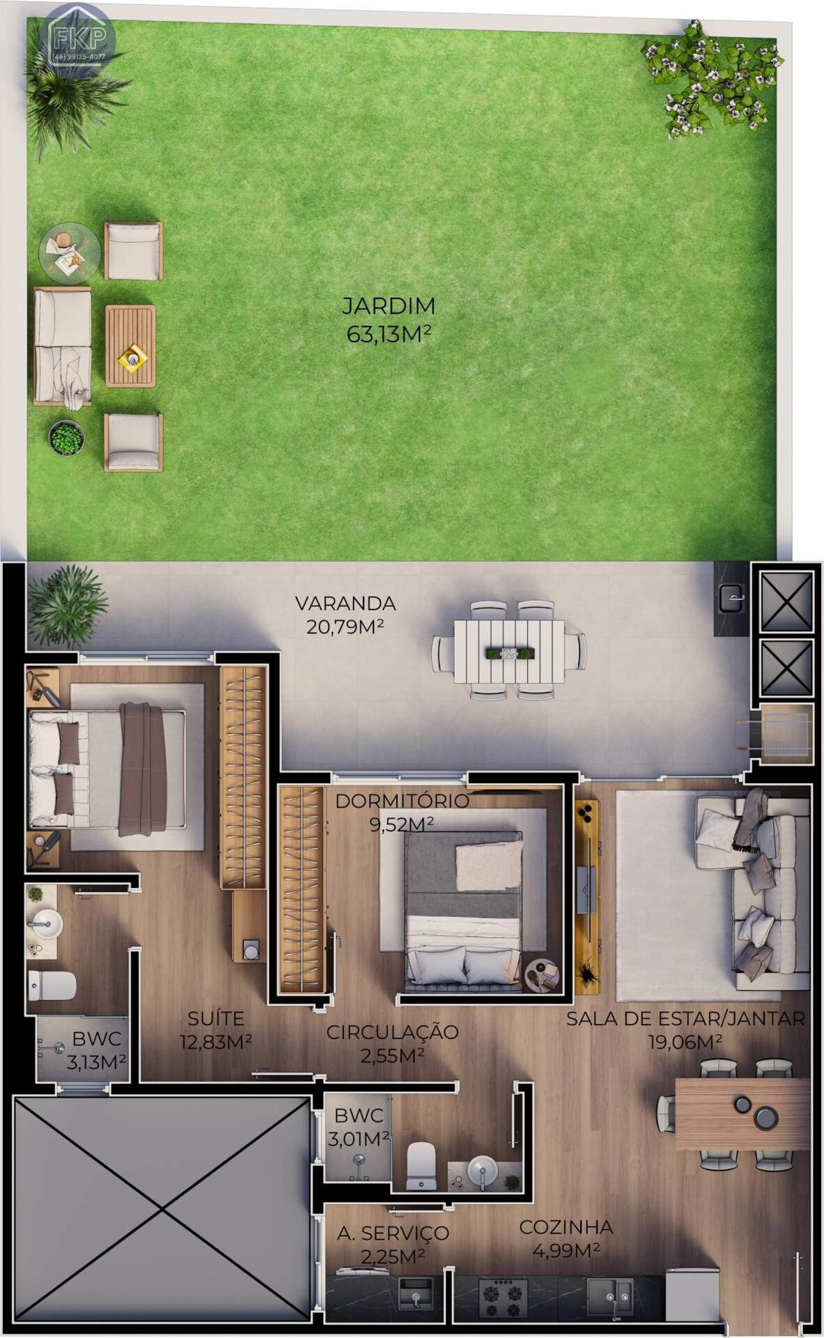 Apartamento, 2 quartos, 142 m² - Foto 2