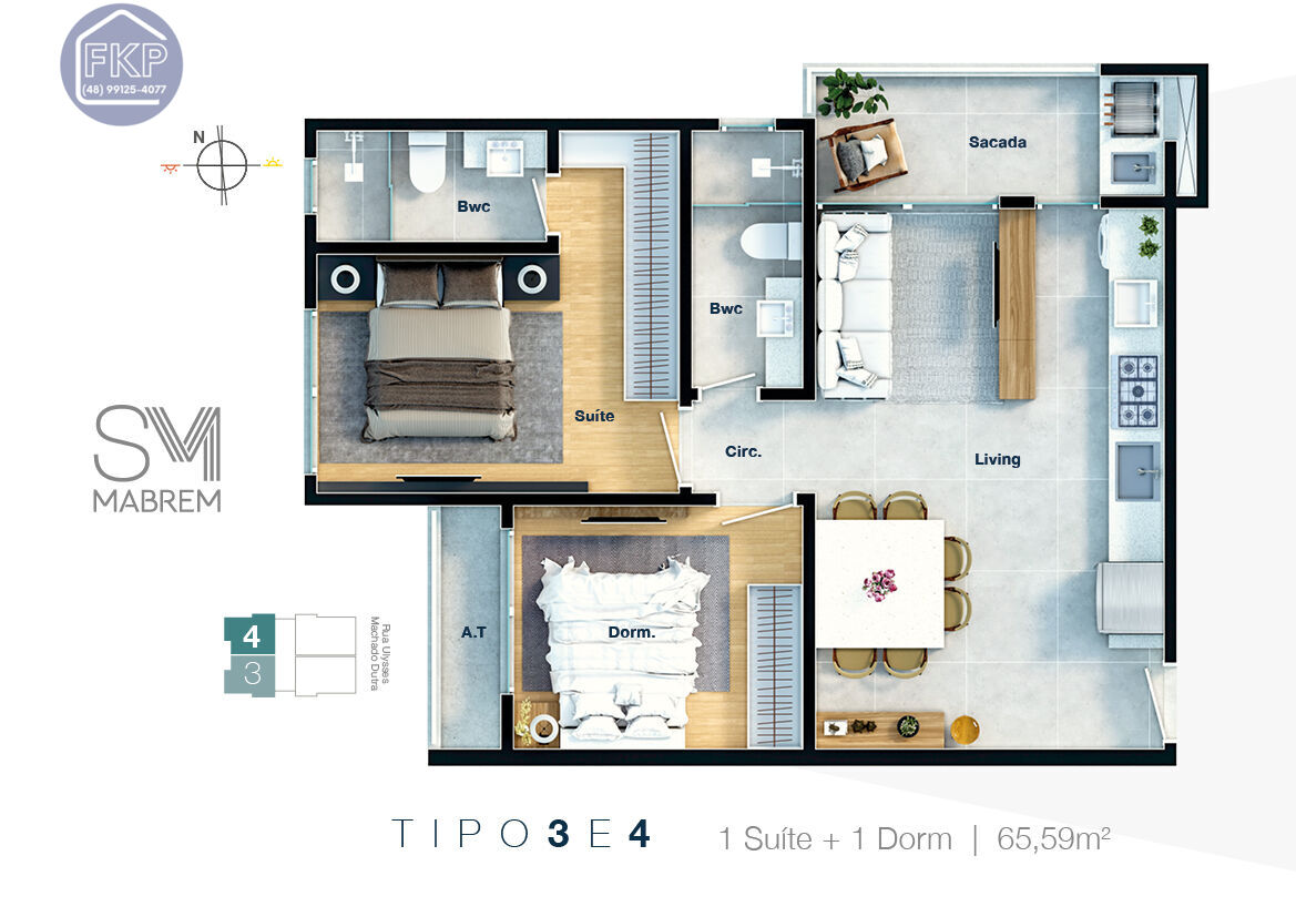 Apartamento à venda com 2 quartos, 65m² - Foto 5