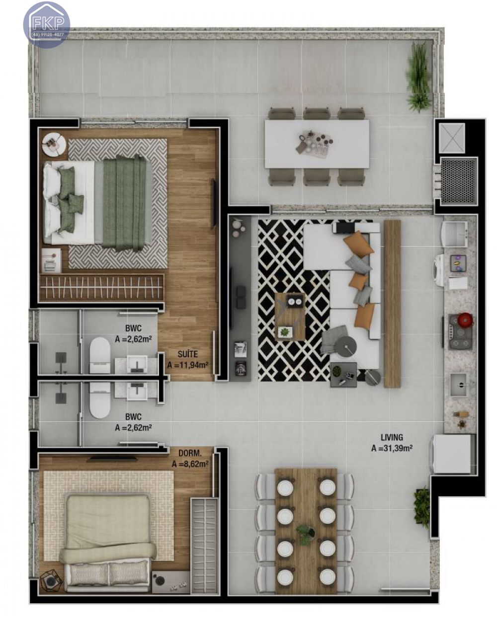 Apartamento à venda com 2 quartos, 85m² - Foto 3