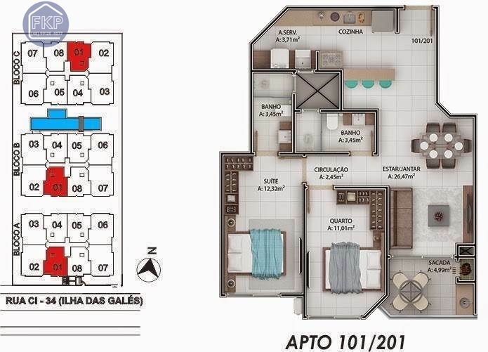 Apartamento à venda com 3 quartos, 96m² - Foto 19