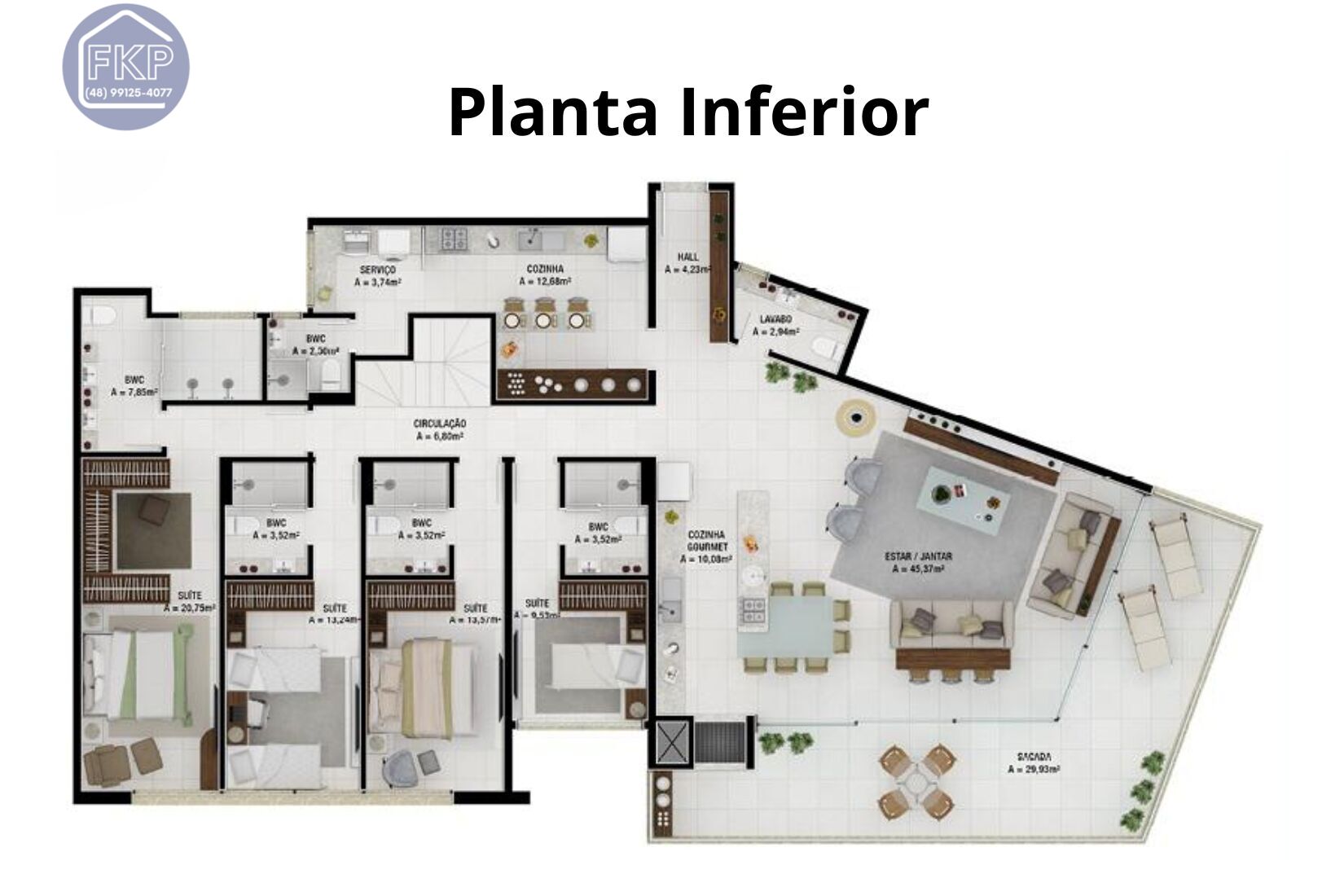 Apartamento à venda com 6 quartos, 333m² - Foto 2