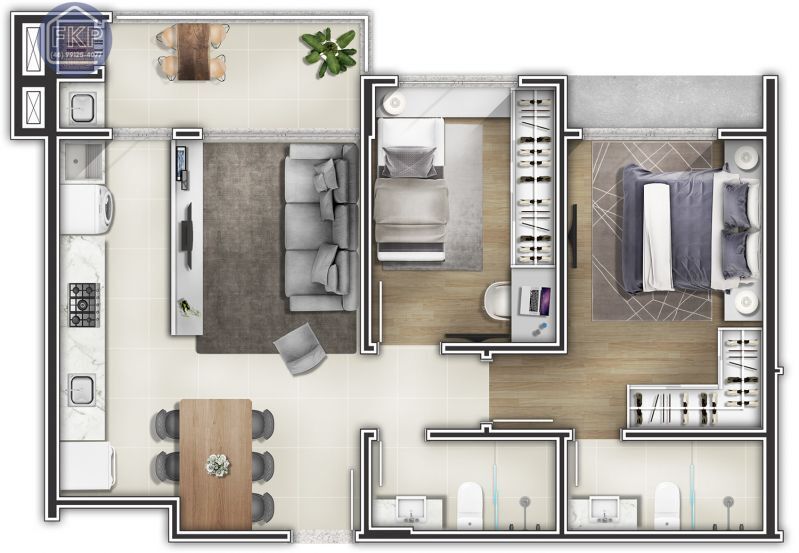 Apartamento à venda com 2 quartos - Foto 4