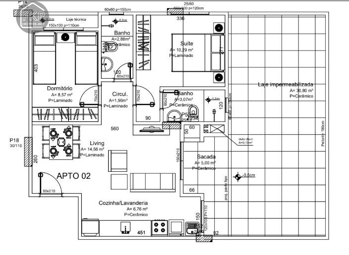 Apartamento à venda com 2 quartos, 92m² - Foto 2