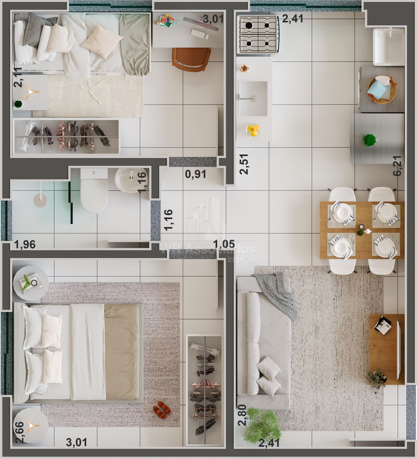 Apartamento à venda com 2 quartos, 35m² - Foto 3