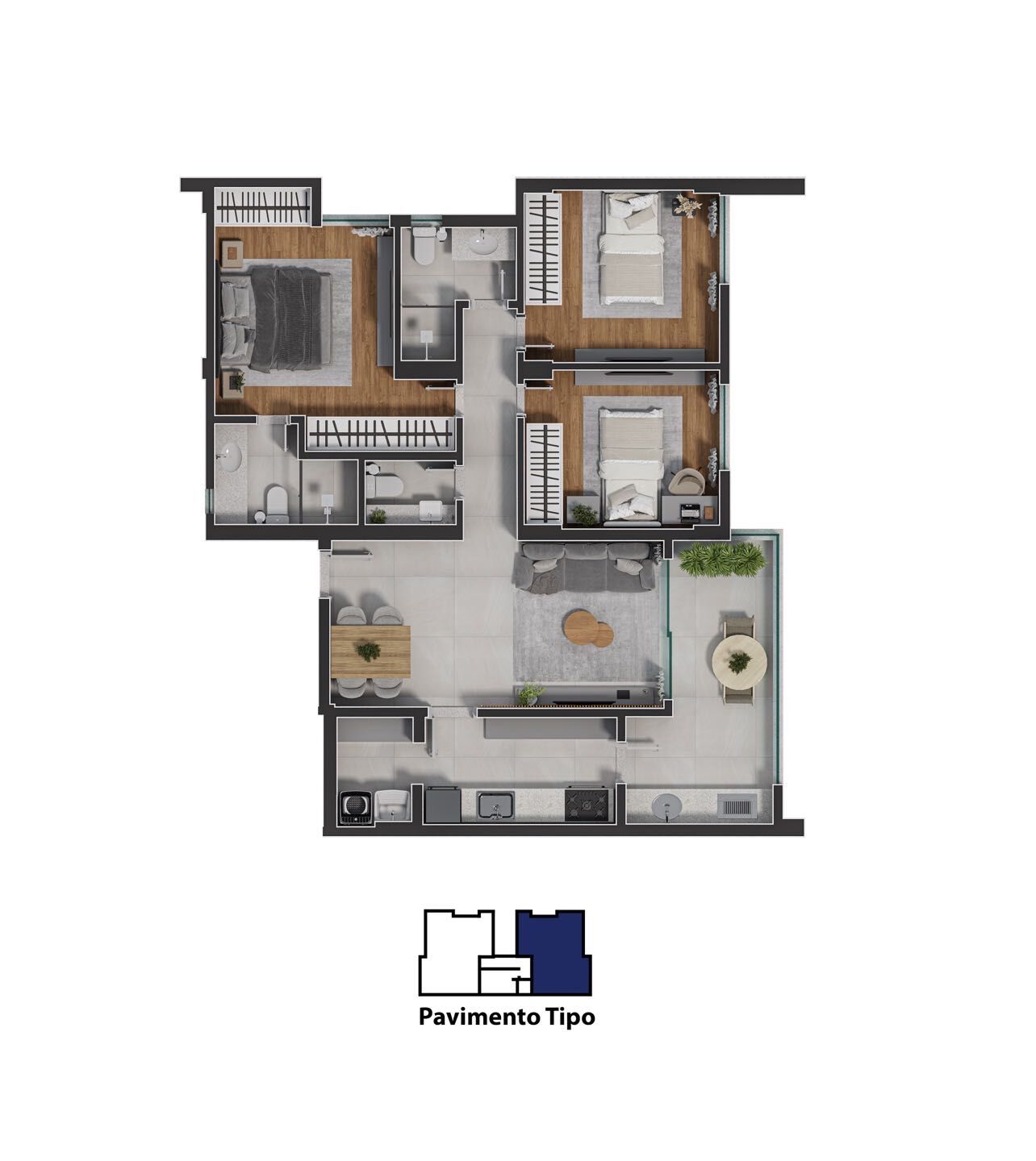 Apartamento, 3 quartos, 91 m² - Foto 14