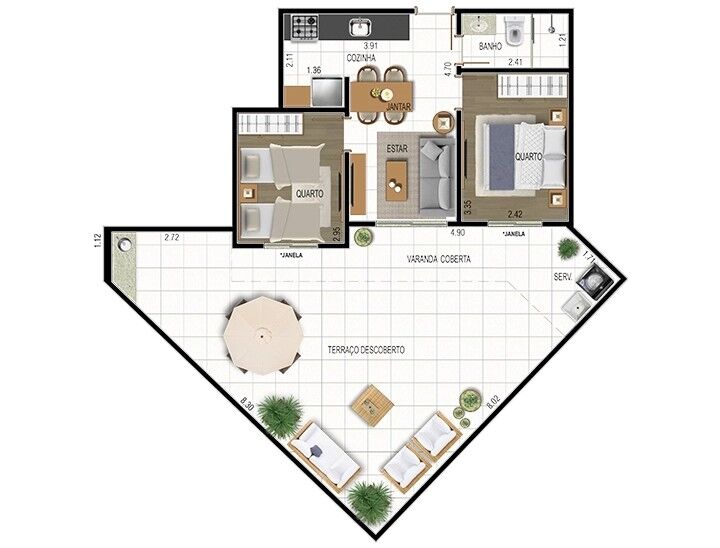 Apartamento, 2 quartos, 77 m² - Foto 6